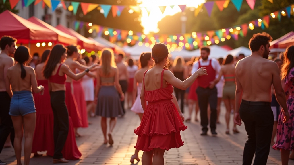 Latin dance festival crowd enjoying live music